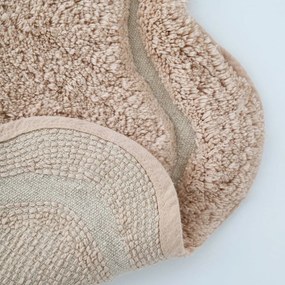 Covor roz deschis lavabil țesut manual rotund din bumbac ø 110 cm Sweet April Nude – Nattiot