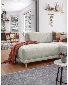 Colțar bej extensibil/cu spațiu de depozitare (cu colț pe partea stângă/în formă de ”L”) Classy Sophie – Miuform