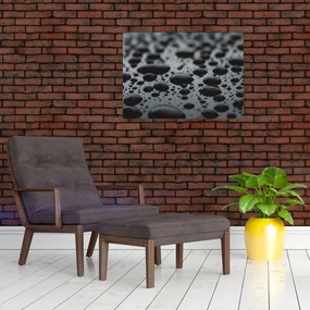 Tablou pe sticlă cu picături de apă (70x50 cm)