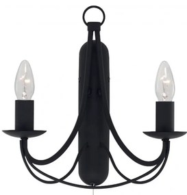 Aplica perete traditionala stil clasic Maypole negru 6342-2BK SRT