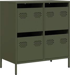 vidaXL Dulap, verde măsliniu, 68x39x73,5 cm, oțel laminat la rece