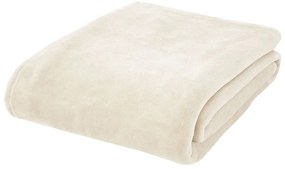 Cuvertură crem din micropluș pentru pat dublu 200x240 cm Raschel – Catherine Lansfield