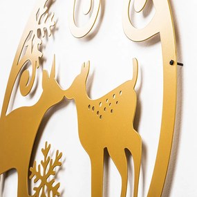 Decoratiune de luminoasa XMASGOLD-029, Tanelorn, 60x60 cm, metal, auriu