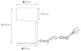Lampă de masă Lucide 45504/01/36 KNULLE 1xE14/40W/230V gri