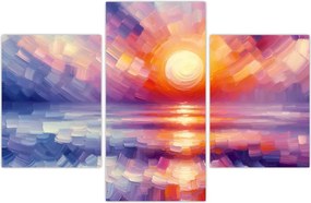 Tablou - Apus de soare artistic colorat (90x60 cm)