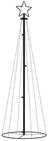 Brad de Craciun conic, 108 LED-uri, alb cald, 70x180 cm Alb cald, 180 x 70 cm, 1