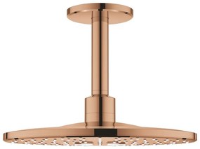 Palarie dus fix Grohe Rainshower 310 SmartActive, O31 cm cu brat, montaj pe tavan, cupru (warm sunset)