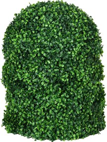 HOMCOM Set de 2 Bile Artificiale, Bile de Arbori Topiari din Buxus,  Ø40cm, Verde | Aosom Romania