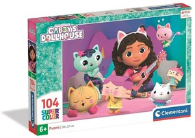 Gabby&#039;s Dollhouse Puzzle Clementoni de 104 piese