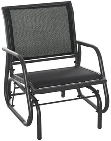 Outsunny scaun balansoar 2 in 1, metal, 75x66x85cm, negru | Aosom Ro
