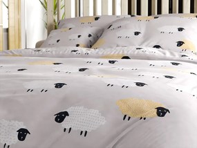 Lenjerie de pat din microfibra SHEEP DREAM gri Dimensiune lenjerie de pat: 70 x 90 cm | 140 x 200 cm
