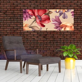 Tablou - Flori de epocă (120x50 cm)