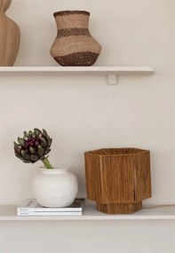 Veioza/Lampa Eco din Rafie, Panama octogon S, maro