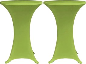 vidaXL Husă elastică pentru masă, 2 buc., verde, 60 cm