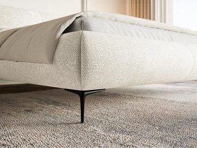 Pat matrimonial 180 cm Octave 180B (cu somieră) (crem + negru). 1100038