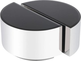 Set 2 masute laterale design elegant LUX Astra, argintiu-negru 114359 HZ