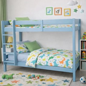 Pat supraetajat pentru 2 persoane din lemn masiv de brad 90 90x200 cm ,    finisaj personalizabil