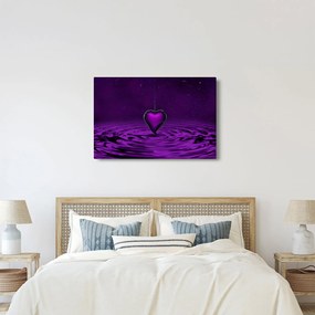 Tablou ci inima violetă (90x60 cm)