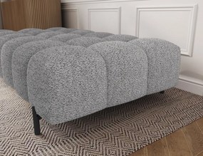 Taburet Tapitat cu Picioare Ferivo, gri bouclé – Royal 03
