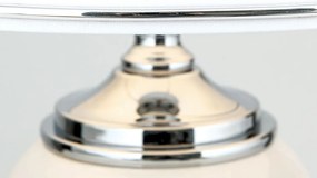 Veioza/Lampa de masa design elegant OVUM alb/crom
