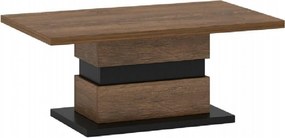Masuta cafea DELIS T, stejar/negru, DTD laminat, 110x65x46 cm