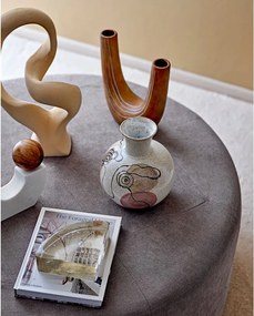 Vas din gresie Bloomingville Irini, înălțime 22,5 cm, alb