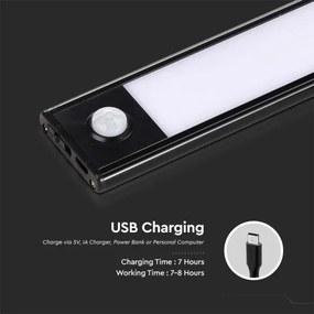 LED lampă subliniară cu senzor LED/2,5W/5V 4000K 3000 mAh
