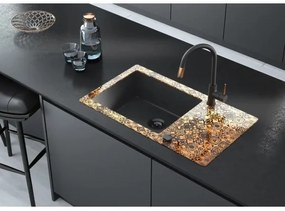 Baterie pentru chiuvetă Deante ASTER BCA_B64M, negru/alamă