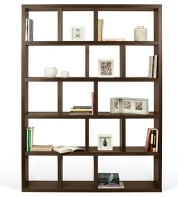 Bibliotecă maro cu aspect de lemn de nuc 150x198 cm Berlin – TemaHome