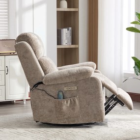 Fotoliu recliner electric dumonde cu funcție de balansare ,rotire și masaj în 8 puncte Arvo