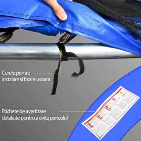 HOMCOM Protectie Margine pentru Trambulină Elastică din PVC Roșu Albastru Galben (Ø305cm ) | Aosom.ro