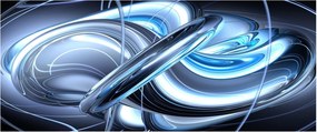 Tabloul cu abstracție albastră (120x50 cm)