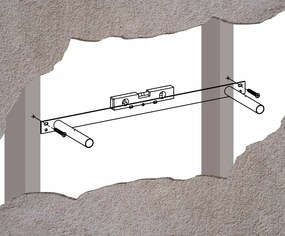 Polita de perete RAVA autoportanta, stejar sonoma, 60x20 cm