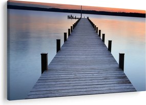 Tablou - Ponton de la Lacul Starnberger, Bavaria, Germania (90x60 cm)