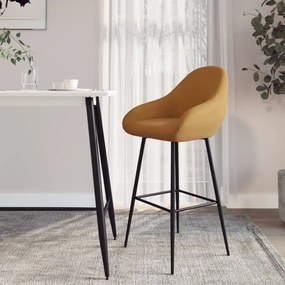 338688 vidaXL Scaun de bar, maro, catifea