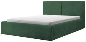 Pat matrimonial 180 cm Fatime (cu somieră) (cu sp. depozitare) (verde închis + negru). 1099164
