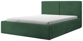 Pat matrimonial 180 cm Fatime (cu somieră) (cu sp. depozitare) (verde închis + negru). 1099164