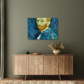 Tablou pe sticlă - Vincent van Gogh, Self-Portrait, reproducere (70x50 cm)