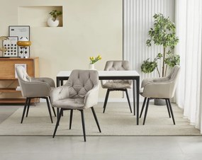 Scaun de masa rotativ JORK360 VELVET, bej