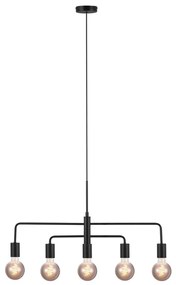 Lustra cu 5 surse de iluminat design modern Gloom negru