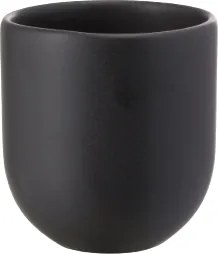 Pahar Mare Ceramica Novum Vulcano 250ml, Negru Carbon Mat (Cappuccino, Flat White, Latte)