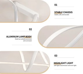 Brilagi-LED Plafonieră LED aplicată dimmabilă TWISTER 60W/230V 3000-6000K albă + telecomandă