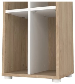 Bibliotecă albă/cu aspect de lemn de stejar 41x205 cm Sign – Tvilum
