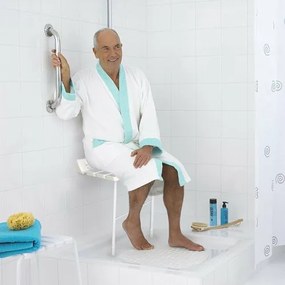 SAPHO A0020301 Scaun pliabil pentru cabine de dușcu suport, alb