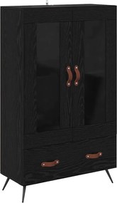 vidaXL Bufet cu sertar Stejar Negru 69,5 x 31 x 115 cm