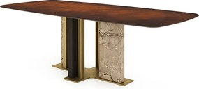 Masă lemn masiv dining Domo Personalizabilă, 240 × 110 × 75 cm