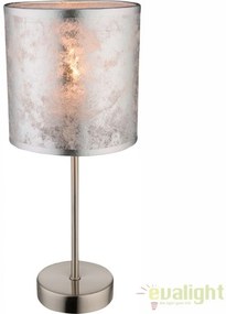Veioza / Lampa de masa design modern argintie diam: 15cm AMY I 15188T GL
