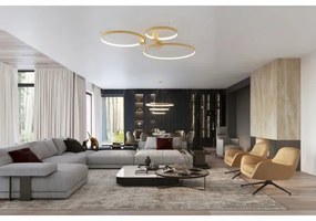 Lustră LED pe cablu RIO LED/80W/230V CRI90 3000K auriu Thoro TH.214