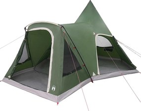 vidaXL Cort Teepee pentru 5 Persoane Verde 545 x 450 x 295 cm