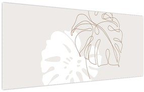 Tablou - Linia de artă monstera N⁰2 (120x50 cm)